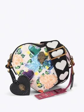 NWT Kurt Geiger Southbank Dual Zip Heart Crossbody Heart Bag